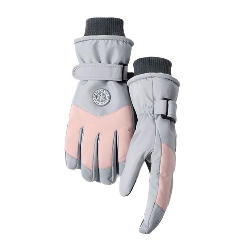 Ski Gloves for Women Water Proof Breathable Screentouch Gloves Warm Fleece Liner Adjustable Gloves for Winter Activity