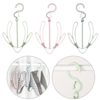 Household Clothes Plastic Drying Hanger Storage Shelf 2 Hooks Shoe Racks