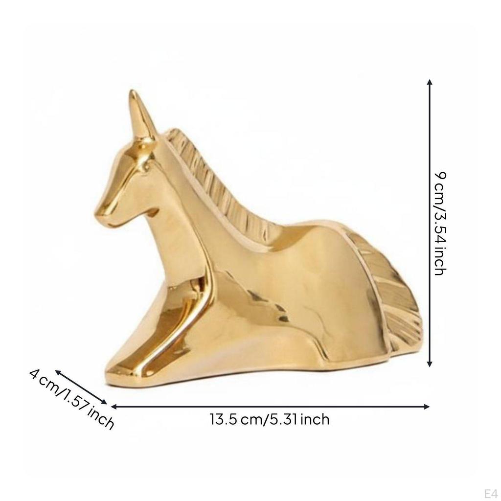 Ceramic Animal Figurine Nordic Contemporary Decoration Shiny Finish Dog for