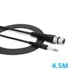 CAROL XLR Female to 6.3mm (14") Microphone Cable, 16.5ft (4.5m), Black, 3-Piece Integrated Design, Compatible with XLR Preamps and Audio Accessories