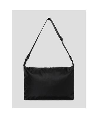 High-Density Nylon Crossbody Bag Black