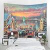 Christmas Tapestry Wall Hanging Christmas Tree Fireplace Decoration Environmentally Friendly Printing Soft Hanging Cloth