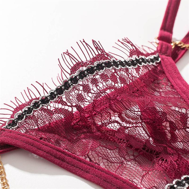 Damen-Tanga, transparent, Netzgarn, Perspektive, junge bestickte Frau, Versuchung, sexy Unterwäsche, G-String