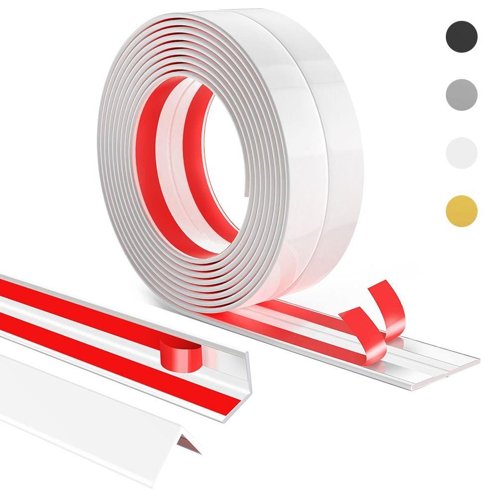 Peel and Stick Molding Trim L-Shaped Flexible Furniture Edge Bumper 300cm Self Adhesive Table Door Frame Protector Ceiling Decor