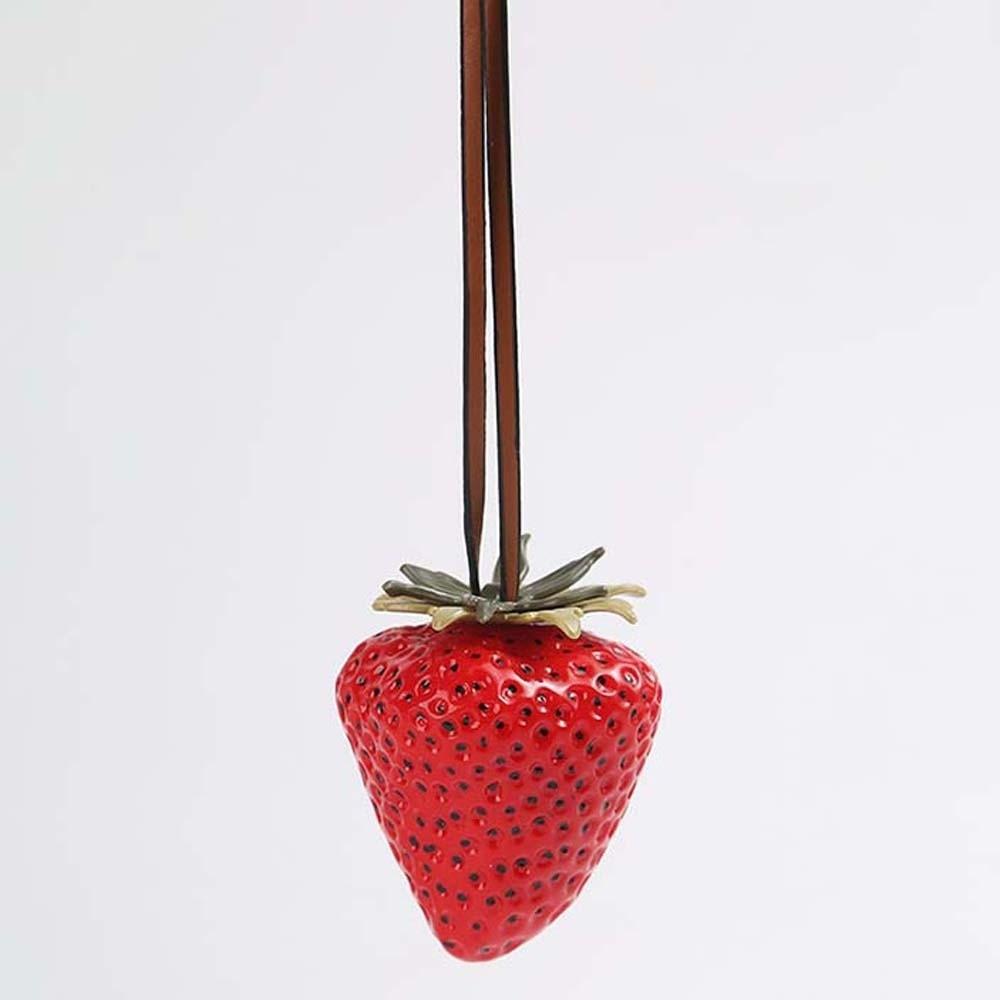 Elegant Versatile Bag Charm 3D Red Resin Fruit Pendant Bag Accessories Strawberry Key Ring  Friends