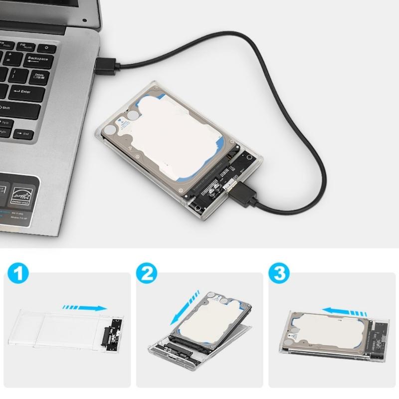 USB3.0/USB 3.1 2.5inch Hard Drives Case Enclosure Hard Drives Disk Box Enclosure Case Replacement for PC Laptop