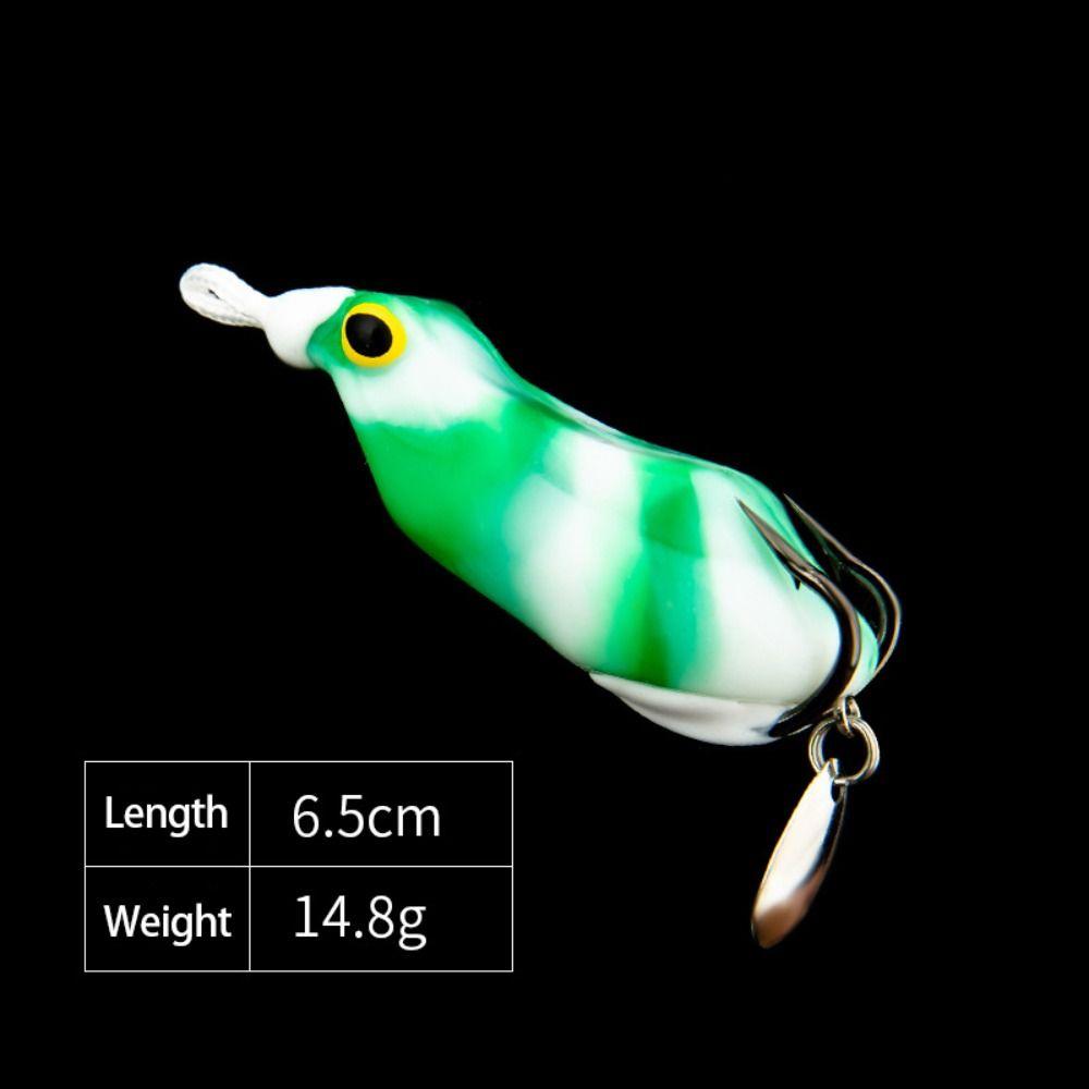 7pcs High Quality Silicone Frog Lure 6.5cm-14g Double Hooks Swimbait Soft Fishing Bait Fishing