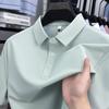 Lapel Collar Short Sleevepolo7 ABusiness Loose Fit T-Shirt