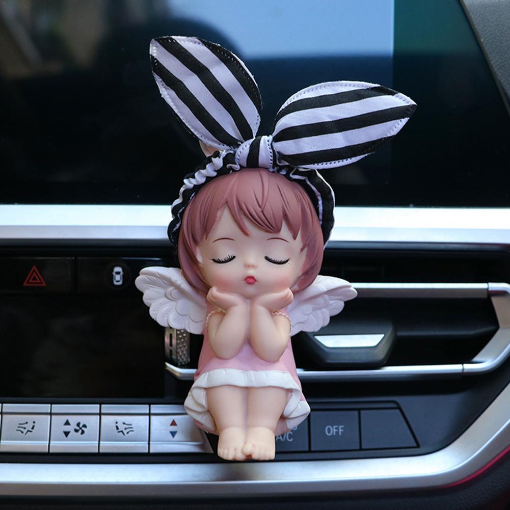 Car Perfume Clip Air Freshener Auto Vent Fragrance Cartoon Solid Parfum Wholesale Cute Angel Doll Automobile Accessories Girl