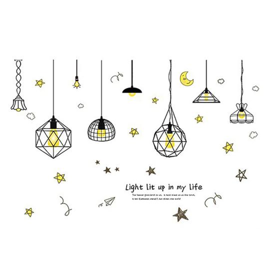 Modern Star Moon Wallpaper Background Baby Room Home Office Wall Sticker Decor