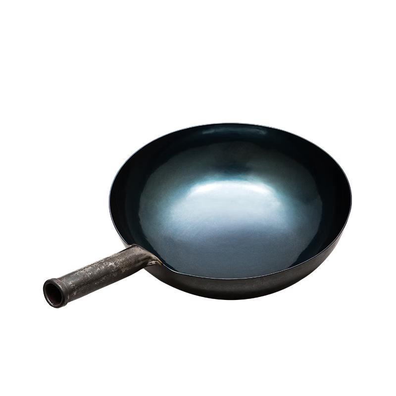 Zhangqiu Hand-Forged Iron Wok, Non-Stick Round Bottom