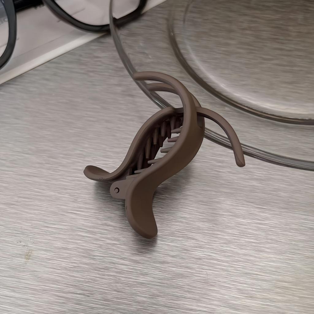 Stylish Solid Matte Hair Clips - Trendy Casual Hair Additions for The Back of The Head, Basic Ponytail Holder