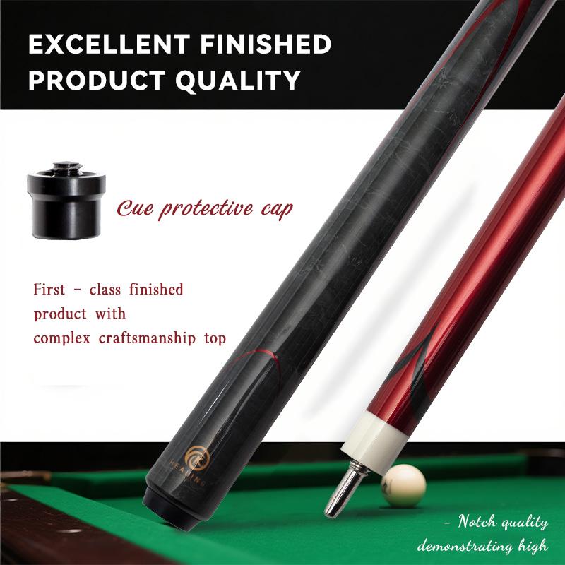 OKHEALING Karbonfaser Billard Queue Billardstöcke 12,9 mm Spitze Uni-loc Gelenk 147 cm / 58 Zoll Länge 19~21 oz Gewicht