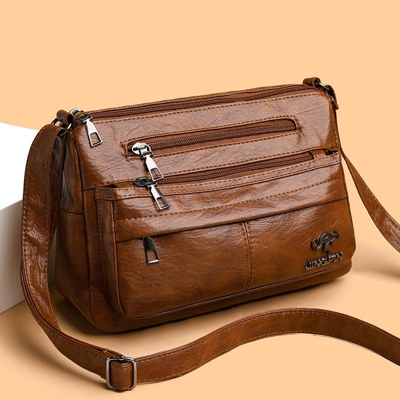 

Simple, fashionable and large-capacity niche commuter bag, retro small square bag, 2024 spring new simple casual shoulder bag жовтий