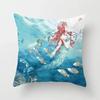 Sea Turtle Printing Throw Pillow Case Sea Horse Mermaid Decorative Pillowcases Octopus Pillow Case Cover Poszewka Almohada