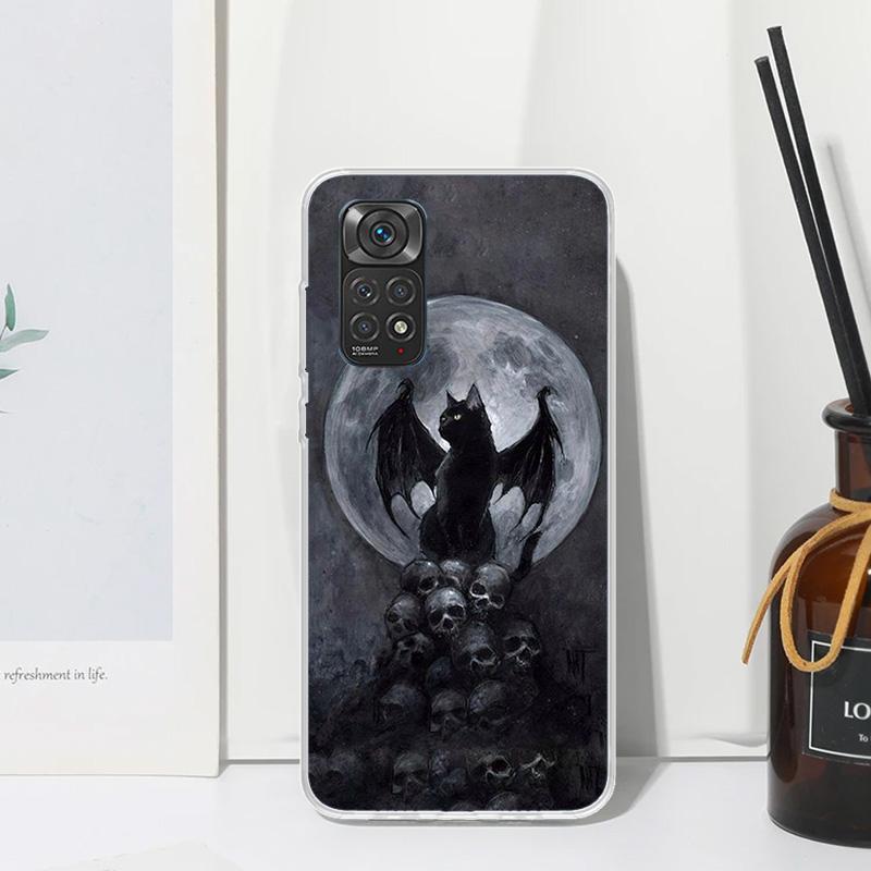 Witch And Cat Colorful Cute Phone Case For Xiaomi Redmi Note 15 13 14S 14 Pro Plus 12S 11S 10S 12 11E 10 11T Art Fundas Back Cov