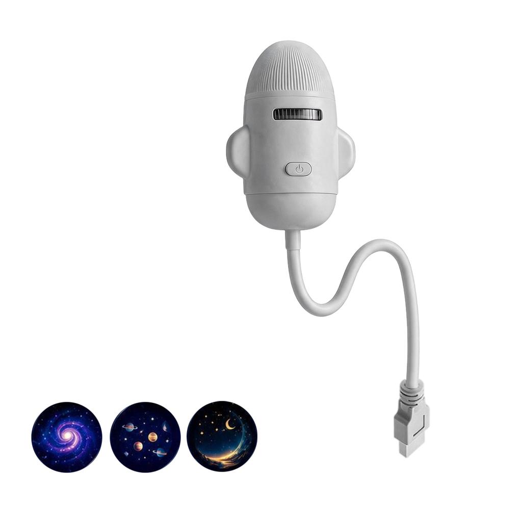 Star Projector Night Light, Card Insertion Projection Lamp with Replaceable Film Slides for Car Ambient Light and Bedroom