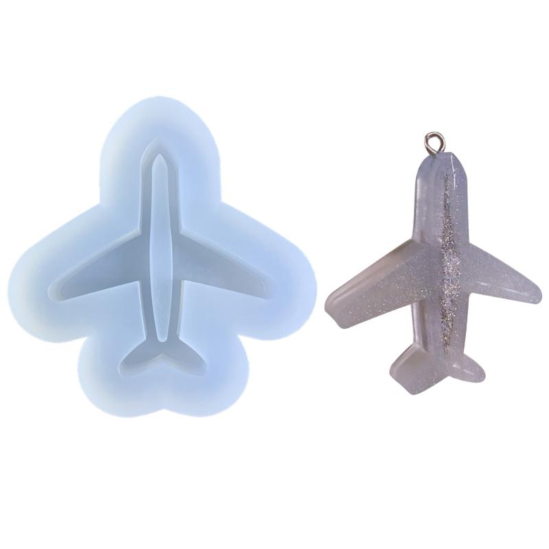 Geometry Airplanes Ornament Resin Casting Silicone Mold Woman Keychain Decor Pendant Quicksand Mold for  Crafts