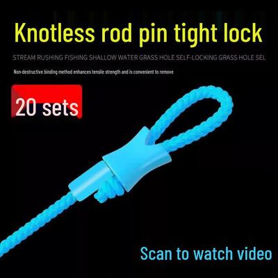 Self-Locking No-Knot Fishing Rod Tip Connector