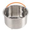 Stainless Steel Rice Cooker Steam Basket Stainless Steel Vegetable Steam Basket with Handle for