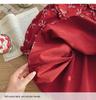 Koreanischer Stil Langarm Spitzen-Prinzessinnenkleid für Mädchen - Herbst 2026 Kollektion, Reine Baumwolle