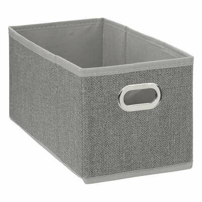 Shelf Box 15X31Cm, Smooth Gray, Made Of Fabric