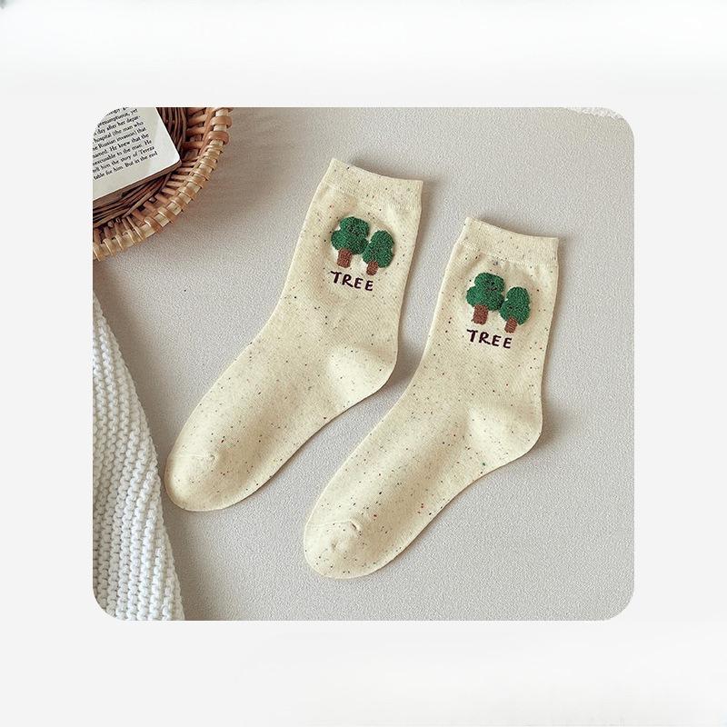 

Женские осенне-зимние носки из пряжи, милые мультяшные, из чистого хлопка, спортивные, для отдыха, студенческие, гольфы 1 pair