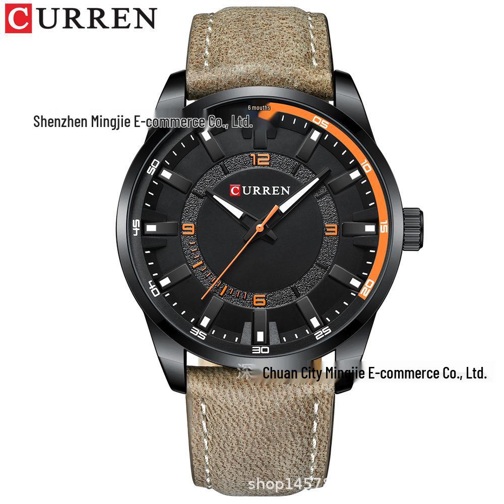 CURREN 8390 Men's Waterproof Business Quartz Watch - Stylish and Simple Design