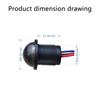Mini embedded 220V outdoor waterproof human body infrared sensing switch LED rainproof intelligent sensor probe