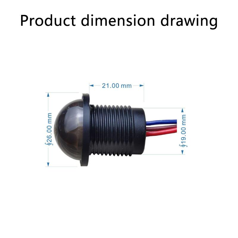 Mini embedded 220V outdoor waterproof human body infrared sensing switch LED rainproof intelligent sensor probe