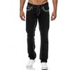 Men's Spring and Fall High-waisted Jeans Casual Large Size Denim Pants Wear-resistant Jeans