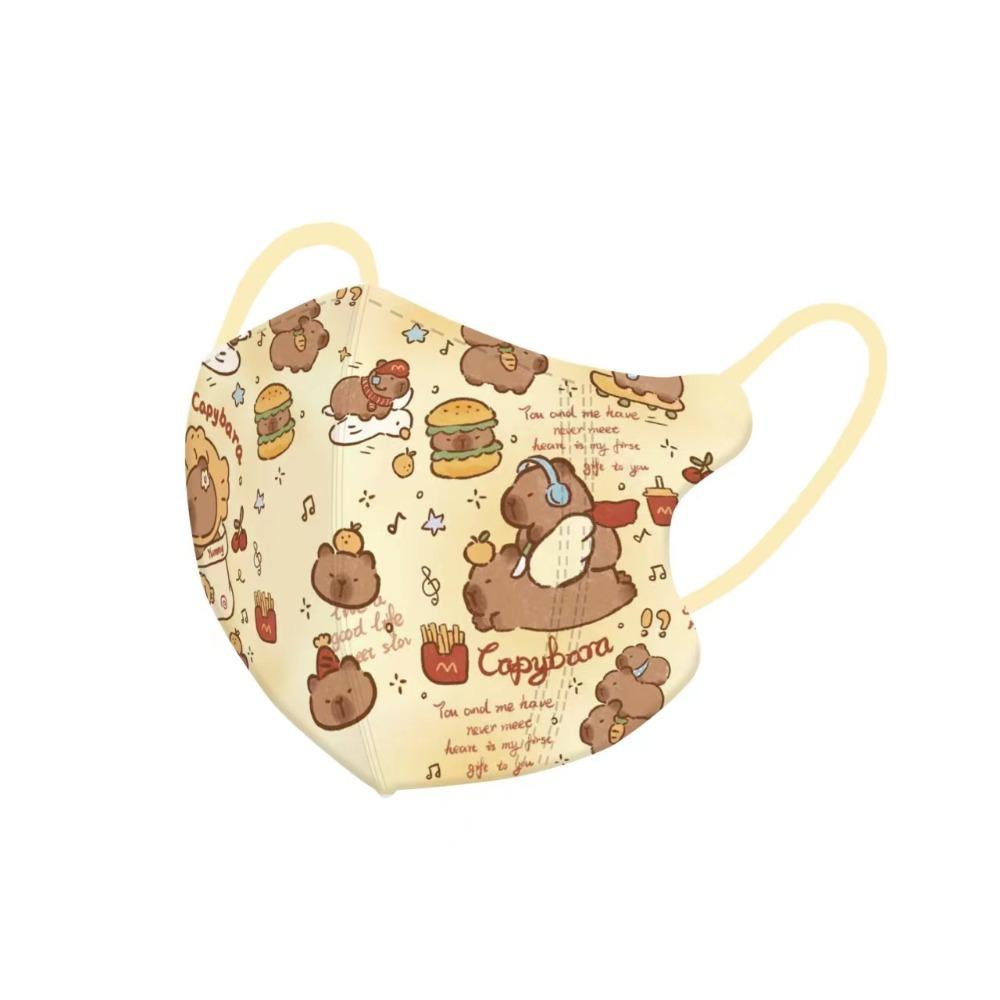 Anti Pollen Sunshade Mask Capybara Pattern Anti-sun Mask Hot Sale Children's Mask  Outdoor