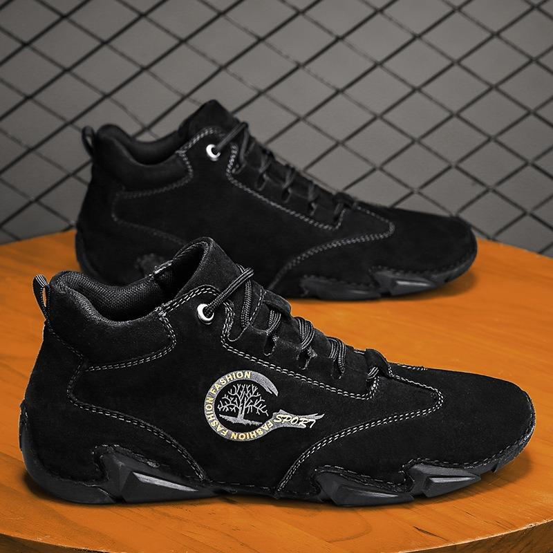 Autumn and winter cotton shoes large size velvet men's shoes high top men's casual shoes Martin boots