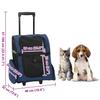 3 in 1 Pet Trolley Blue 48 x 32 x (57 106) cm Oxford Fabric