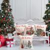 Festive Christmas Pillowcases: Believe, Merry Christmas, Merry & Bright, Let It Snow Sofa Bed Cushion Cover,home Decoration