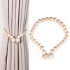 Magnetic Curtain Holdback, Wooden Beaded Drapes Tieback for Neat Window Styling in Bedroom, Study, or Living Room
