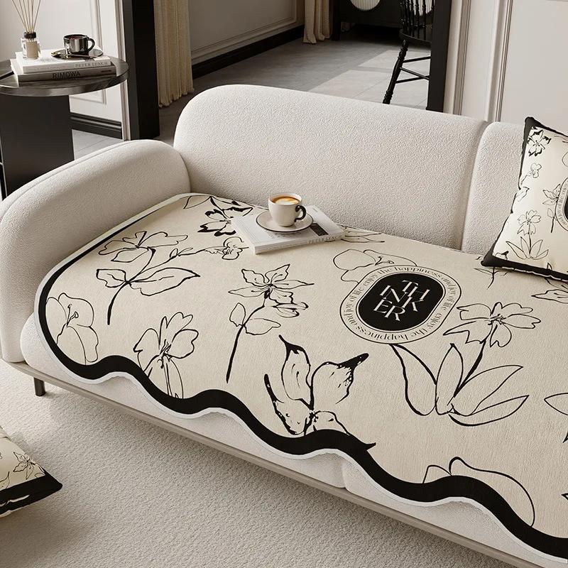 

Мягкий однотонный чехол для дивана из синели, простота, универсальное нескользящее полотенце для гостиной, нестандартная подушка для сиденья дивана специальной формы 70*70cm