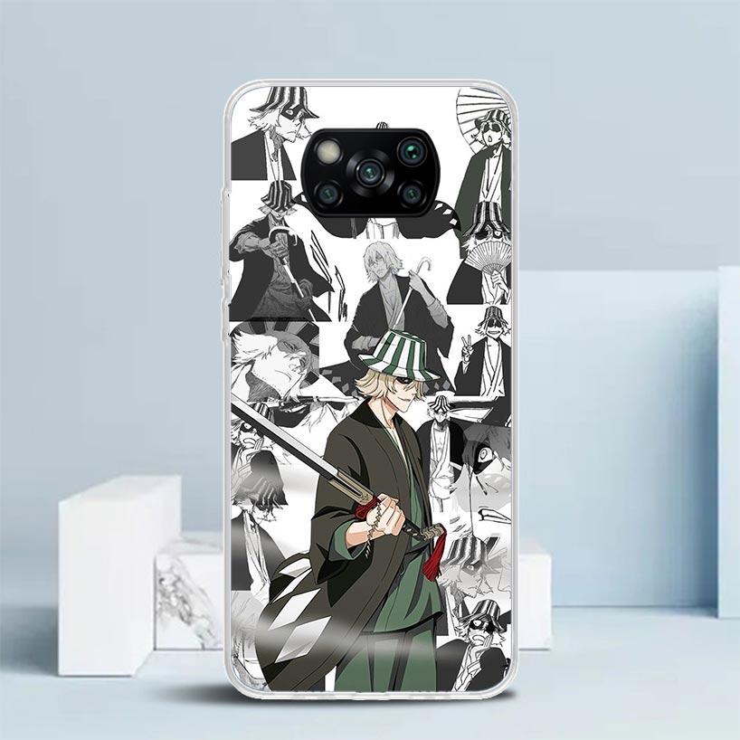 Bleach Киске Урахара Мягкий чехол для Xiaomi Poco F7 Ultra X7 X6 X5 Pro M7 Чехол для телефона Redmi 15 15C 13 13C 12 12C 10 10C Печать She Redmi 9A