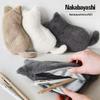 Large Capacity Cute Cartoon Cat Plush Pencil Case - Multi-functional Student Stationery Bag