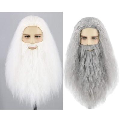 Vánoční Cosplay Syntetická Paruka Dlouhé Vlasy Bílá/Šedá Paruka s Bradou Santa Clause Unisex Muži Ženy Párty Doplňky k Převleku