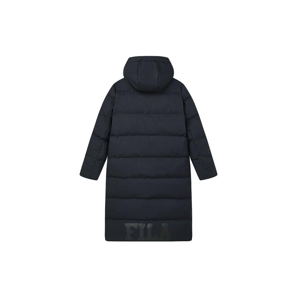 Fila Letter Print Hooded Long Pants Down Jacket Unisex Outerwear Black F51U349902F-BK