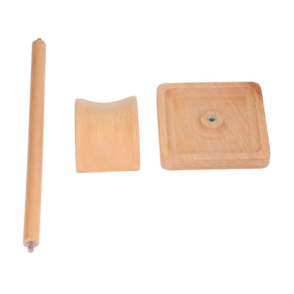 Wooden Headphone Holder Beech Headset Stand Desktop Display Shelf for Home Office Studio Study