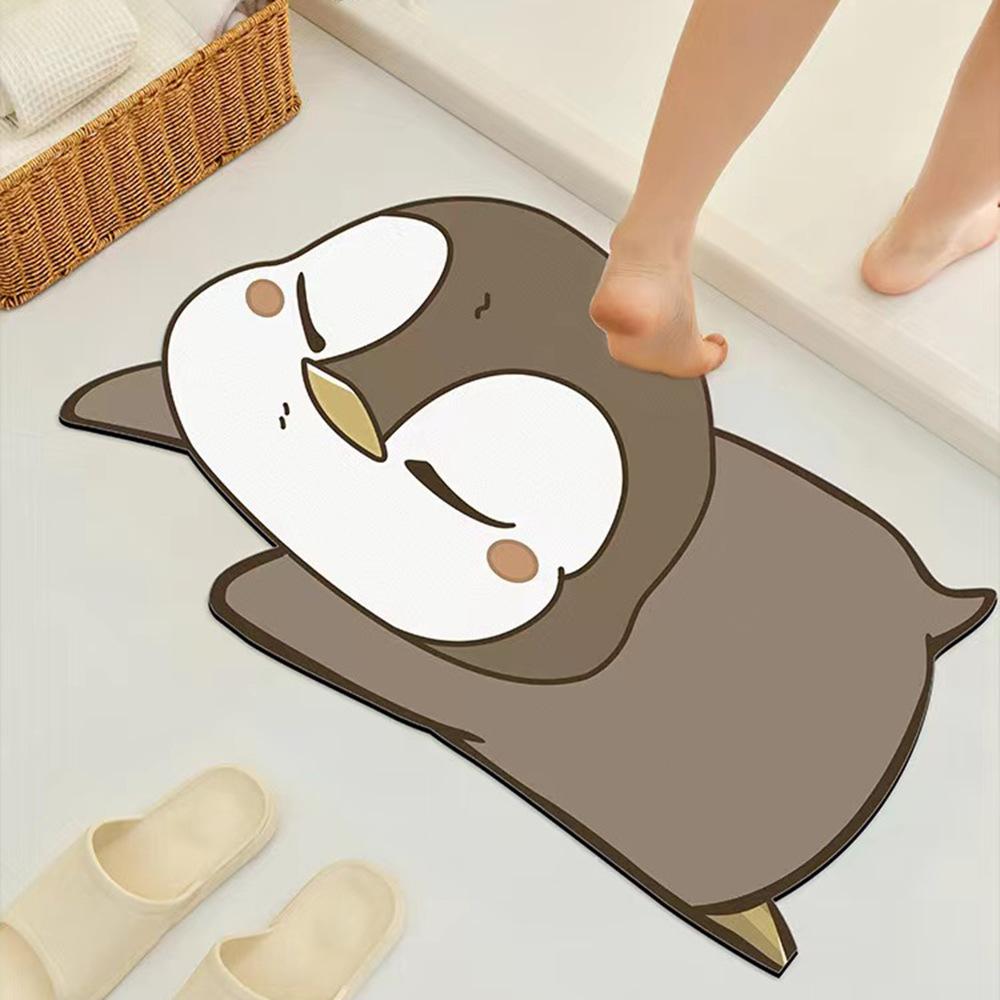 

Диатомитовый Простой Милый Бытовой Коврик для Ванной Комнаты Туалета Мягкий Придверный Коврик Мультяшный Водопоглощающий Нескользящий Коврик для Ног 40X60CM
