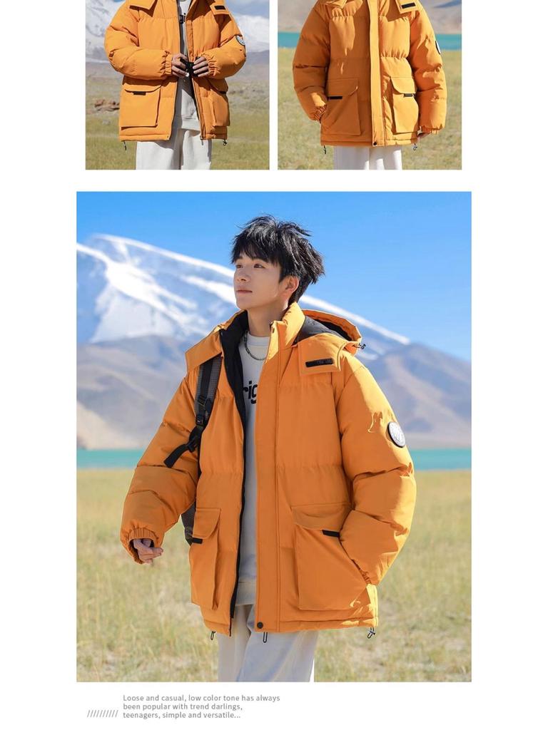 Men's Thickened Hooded Cotton Winter Jacket for Outdoor and Workwear 2025