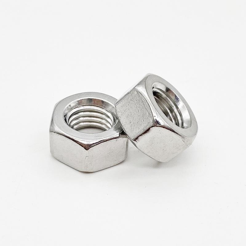 304 Stainless Steel Hex Nut, US Standard, Fine & Coarse Thread, A2-70, Sizes 2#-10#, 1/4, 3/8