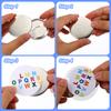 100/200pcs Blank Badge Pin Button Maker Parts Metal DIY Button Material Supplies Reflective Back for Button Maker Machine Round