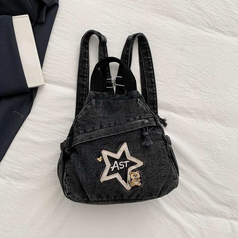 Denim Rucksack Damen Rucksack mit großer Kapazität