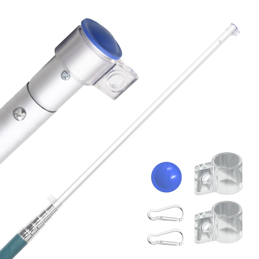 Vidaxl Flaga Ukrainy Z Masztem, 5,55 M, Aluminium