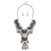 Drop Elegant Water Pendant Necklace Earrings Set Women Vintage Accessory Jewelry