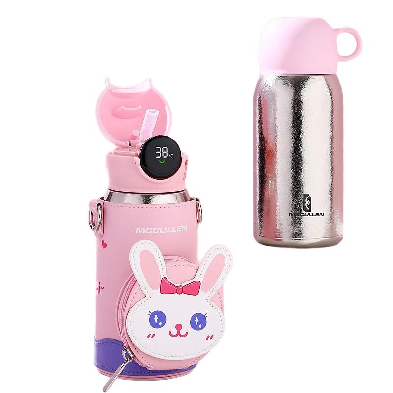 MCCULLEN Pure Titanium Smart Temp Display Kids Insulated Mug with Straw